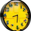 Kids' Creative STEM Educational Building Block Toy, Building Block Display Case, Fun Assembly Toy for Boys Aged 7 8, DIY Building Block Wall Clock, Craft Kit Set Birthday Gift for Kids Aged 9 10 12
