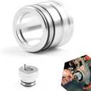 35mm Wheel Bearing Greaser Tool, Aluminum Front Rear Wheel Bearing Greaser O Rings, Compatible with Most of All Polaris UTV and ATV SxS/RZR 900S/ 1000/ PRO XP (Silver)