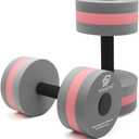 Aquatic Dumbells, 2PCS Water Aerobic Exercise Foam Dumbbell Pool Resistance,Water Aqua Fitness Barbells Hand Bar Exercises Equipment for Weight Loss (Grey)