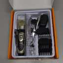 oneisall Dog Clipper Low Noise, Dog Grooming Kit with Rechargeable, Pet Shaver Cordless Electric Quiet Hair Clipper Set for Dogs Cats PetsGold