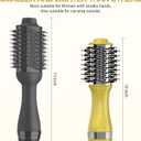 DAN Technology Dual Voltage Hair Dryer Brush Hot Air Brush, 2 inch Hair Blow Dryer Brush, Ionic Oval Barrel for Smooth