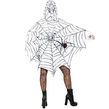 Morph Spider Costume For Women Poncho, Halloween Poncho For Womens, Halloween Costumes For Women Adult Spiders