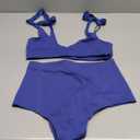 Women's  Bikini Swimsuits V Neck High Waisted 2 Piece Bathing Suits M