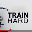 6 x Inspirational Quotes Wall Decals for Gym: Motivational Vinyl Art Wall Stickers for Office Garage Classroom School - Train Hard 28.6" X 15"