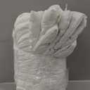 CozyLux Oversized Queen Comforter Set White Seersucker 7 Pieces 98x98 Bed in a Bag Comforter Set with Sheets, Luxury Soft Bedding Sets with Down Alternative Comforter, Sheets, Pillowcases & Shams