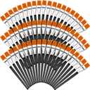 Crtiin 60 Pcs Flat Paint Brushes for Acrylic Painting Large Acrylic Paint Brushes Bulk Artist Painting Brush for Watercolor Oil Detail Craft Face Body Art(Black,1 Inch)