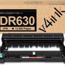 V4INK Compatible DR-630 Drum Replacement for Brother DR630 DR660 Drum for Brother HL-L2300D HL-L2320D HL-L2340DW HL-L2360DW HL-L2380DW MFC-L2700DW MFC L2720DW L2740DW DCP-L2520DW DCP-L2540DW Printer