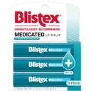 Blistex Medicated Lip Balm, 0.15 Ounce, 3 Count (Pack of 1) Prevent Dryness & Chapping, SPF 15 Sun Protection, Seals in Moisture, Hydrating Lip Balm, Easy Glide Formula for Full Coverage