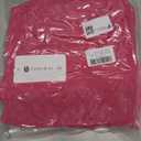 Womens Casual 3/4 Length Sleeve Tops 2025 Summer Button V Neck Texture Blouses Smocked Loose Pullover Tunic Tops Shirts, L, Pink