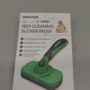 Swihauk Self Cleaning Slicker Brush - Skin Friendly Deshedding Grooming Tool for Dogs & Cats, Suitable for Shedding & Haired Pets, with Pet Supplies Accessories, Green
