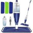 Microfiber Spray Mop for Floors Cleaning: Wet Dry Hardwood Floor Mops with 3 Washable Reusable Pads for Swiffer Powermop - Flat Mop with Sprayer for Tile Wood Laminate Vinyl Marble