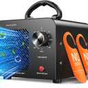 Ozone Generator 48,000mg, Commercial Ozone Machine Odor Removal, High Capacity O3 Ionizer Air Purifier Deodorizer, Portable Mini for Car, Home, Smoke, Pets, Industrial, for 4000 Square Feet -Black