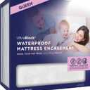 Zippered Premium Queen Mattress Protector  Waterproof, Noiseless & Breathable Bed Cover  Deep Pocket (9"-12"), Hypoallergenic, Vinyl-Free, Dust Mite & Spill Protection, Mattress Encasement