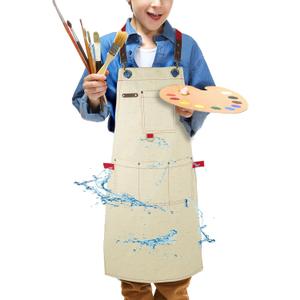 Kids Art Aprons for Painting, Gardening, Cooking, Multiple Pockets, Kids Smock for Boys & Girls, Waterproof (Age6-12) (Colorful Spots)