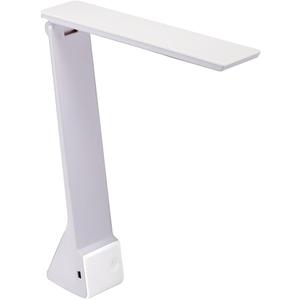 Bostitch Office KT-VLED1810-WHITE Powered Rechargeable Battery LED Desk Lamp, 3 Color Temperatures, Flip Open, White