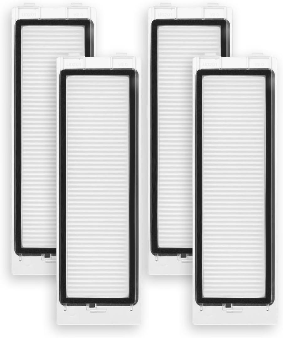 4Pack Filter Replacement Parts Compatible with Roborock QRevo Robot Vacuum Cleaners, Washable High-Efficiency Filters