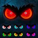 WBao Halloween Decorations Spooky Eyes Lights, 23.6 Inch Large Wooden Halloween Eyes Lights with 7 Color Modes, Battery/USB-Powered, Super Bright Realistic Owl Eyes for Indoor Outdoor Halloween Dcor