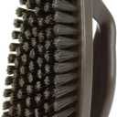 SPARTA Scrub Brush with Iron Shaped Handle and Stiff Bristles, Heavy Duty Scrubber Brush for Kitchen, Bathroom, Shower, Tile, Sink, Carpet and Bakepans, Polypropylene, 6 Inches, Brown