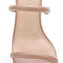 Avidirk Women's Square Open Toe Heeled Sandals Two Strap Mules Slip On Block Chunky Mid Heels Sandals