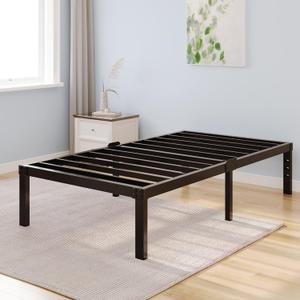 Twin XL Bed Frame Size with Storage for Loft Heavy Duty Black Metal Platform Bed Frames Noise Free Mattress Foundation for College Dormitory Support up to 3500lbs Easy to Assemble