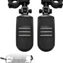 FOVPLUE 1",1.25"Highway Footpegs, Adjustable Highway Peg w/ 3-Piece Clamp for Harley Touring Softail Dyna Sportster models w/25mm-32mm Engine Guard/Tubing,BLACK#3