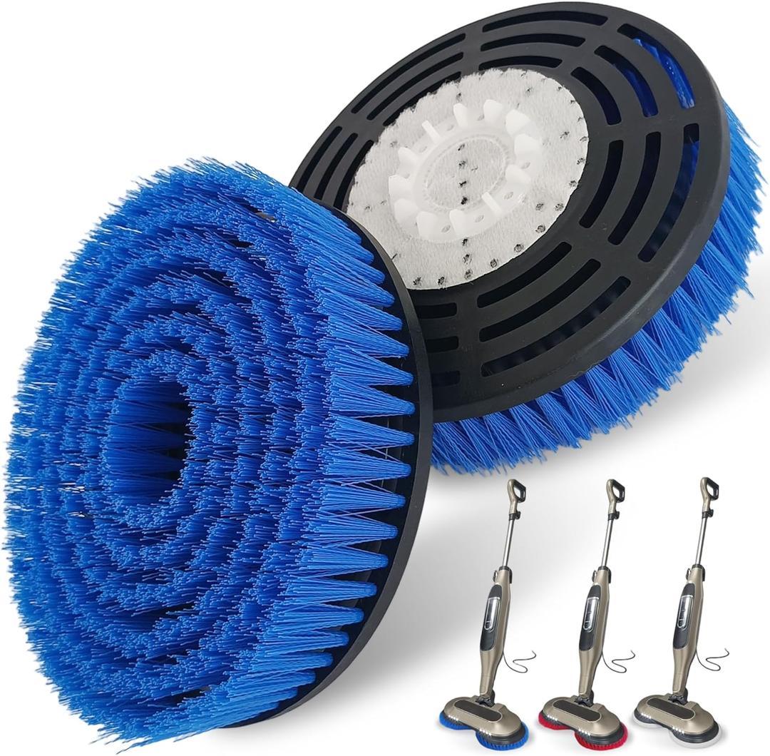 2 Pack S7001 Upgraded Mop Pad Replacement Brush Heads for Shark Steam Mop Pads | Professional Cleaning and Polishing | Compatible with Shark S8201/S7000Series | for Deep Cleaning Hard Floors (Blue)