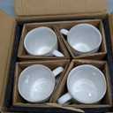 LE TAUCI Coffee Mugs 12 oz, Ceramic Coffee Cups for Latte, Hot Tea, Cappuccino, Mocha, Cocoa, Housewarming Wedding Present Mug Set - Set of 4, Arctic White (Full 12 oz (Normal 11 oz))