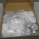 200 Sets 58mm Button Maker Supplies, 2.25 Inch Button Supplies Blank Badge Parts Includes Metal Covers, Plastic Backs& Clear Film, Compatible with Button Maker/Pin Press Machine