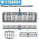UPGRADED W11158804 Dishwasher Silverware Basket Compatible with Whirlpool Dishwasher Silverware Basket Parts 8562061 W10350340 W10629540 Dishwasher Utensil Basket WDT750SAHZ0 WDT970SAHZ0 WDTA50SAHZ0