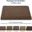 PHF Ultra Soft Waffle Weave Body Pillowcase with Zipper, No Insert, 1Pack 20" x 54" Pillow Sham, Breathable & Skin-Friendly Body Pillow case, Stylish Decorative Bed Pillow Cover, Mocha