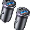 LISEN Car Phone Charger USB C, 54W Cigarette Lighter USB Charger Adapter, Car Accessories for Men, Mini USBC Cars Fast Charging Adapter USBC Type C 12V, for iPhone 17 Pro Max 16 15 14 13 12 Plus Mini