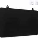 Stove Top Covers for Electric Stove 31x24 Inches, Black HeatResistant Glass Cooktop Protector, Pure Black Solid Color Simple Minimalism Art Ceramic Stovetop Countertop Covers Mat, Oven Cover