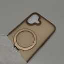 Magnetic for iPhone 16 Plus Case with Ring Stand, [10 FT Drop Protection] [Velvety Touch] Slim Translucent Matte Back Shockproof Phone Case for iPhone 16 Plus 6.7'', Bronze