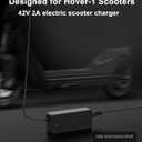 VHBW 42V 2A Electric Scooter Charger, Compatible with Hover-1 36V Battery Scooters (Highlander, Dynamo, Gambit, Helios & More), 5.52.5mm DC Round Plug, Not Compatible with 29.4V or 3-Prong/XLR Models