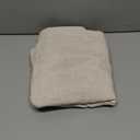 Jinchan Linen Pinch Pleated Kitchen Curtains 36 Inch 2 Panels, Natural Linen Tier Curtains Back Tab Beige Farmhouse Cafe, Light Filtering Small Window Drapes for Bathroom Laundry Room Beige