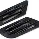 1 Pair Auto SUV Universal Car Side Mesh Vent Air Flow Fender Decoration Sticker Fit for All Car (Black)