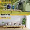 30x90 Inch Boho Low Picnic Wood Table - Foldable Design And And 2 Set Of Wood Table Leg For Sitting On The Floor Low Height Floor Picnic Table Encourage A Laid-back Vibe At Home Or In Nature