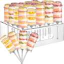 Jucoan 24 Pack Push up Cake Pop Containers and 20 Holes Cake Pop Stand, Reusable Push Cake up Pop Containers with Holder for Weddings Baby Shower Birthday Party