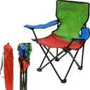Pacific Play Tents – Kids Folding Chair, 100 lbs. Weight Capacity - Tri-Color, 14" L x 14" W x 23.5" H