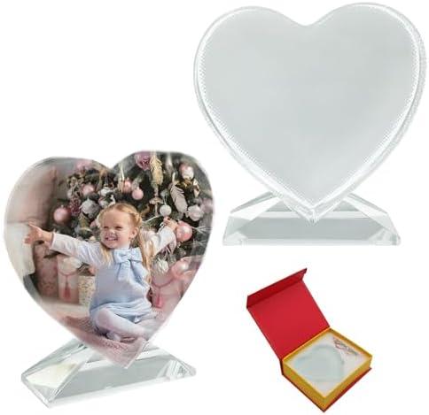 Ismosm Sublimation Crystal Blanks, Two Pack Glass Plaque Blanks for Sublimation Award Plaque, Picture Frame, Sublimation Gifts, Crystal Tabletop Decor, DIY Sublimation Blanks with Improved Gift Box