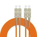 Eardion 3Meters SC to SC Fiber Patch Cable, 3M (9.84 ft) Multimode Duplex 50/125um OM2 Fiber Jumper- SC/UPC-SC/UPC Patch Cords Orange