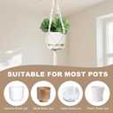 Wall Macrame Plant Hanger (White KS3, 35In 6Pack)