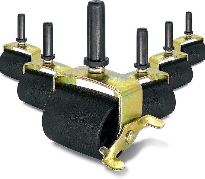IRENPORU 6 PCS Heavy Duty Locking Metal Casters for Bed Frame Replacement Parts, Rollers, Wheels for Furniture Socket