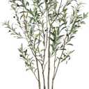 LOMANTO Artificial Olive Trees, 7 ft Tall Fake Olive Trees for Indoor, Faux Olive Silk Tree, Large Olive Plants with White Planter for Home Decor and Housewarming Gift, 1 Pack
