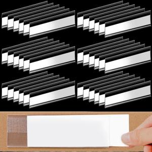 72 Pieces Clear Plastic Adhesive Shelf Tag & Price Label Holders for Supermarket, School, Library, Mailbox & Storage Bins(3 x 1 Inch)