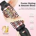 Thermal Brush Set 3-in-1 Curling Iron Brush Set, Dual Voltage 110-220V Thermal Hair Brush with 11 Temp Settings, 3 Interchangeable Travel Curling Irons (1.25, 1.5, & 1.75" Barrels) (Pink)