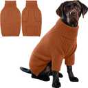 IECOii XL Dog Sweater,Winter Doggy Clothes for Large Dogs Girl Boy,Warm Pullover Soft Dog Sweater Turtleneck,Lightweight & Good Stretch for Active Dogs Like Beagle,Border Collie (Caramel,XLarge)