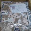 Lessymo Area Rugs 9x12 Living Room- Large Area Rug Machine Washable Area Rug for Bedroom Living Room, Vintage Rugs Boho Floral Medallion, Non-Slip Rubber, Low Pile, Kid & Pet Friendly, Brown Beige (12' x 9' (Rectangular), Brown Beige)