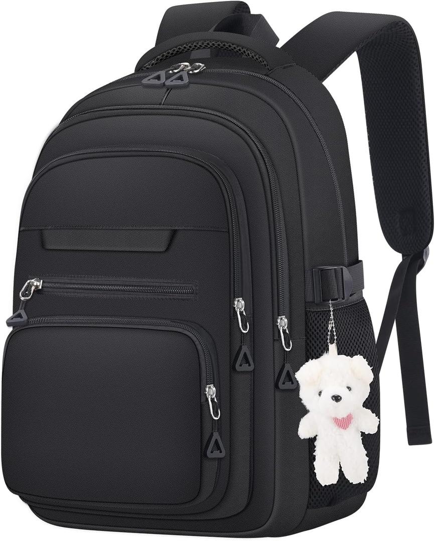 Cute Girls Backpack for School Kids Travel College backpack for Women Teen Black Bookbags Aesthetic Laptop Bagpack