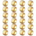 Napkin Rings - Round Napkin Holder Rings for Dinning Table Parties Weddings Family Gather- Holiday Banquet Christmas Dinner Serviette Buckles Decor (24 Set Gold)